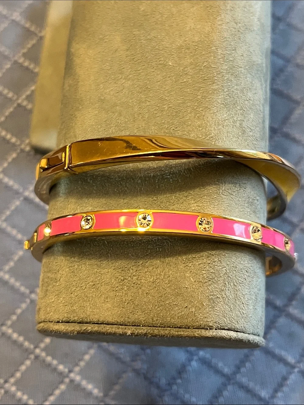 kate spade Yellow and Pink Enamel Hinged Bangle Duo - Picture 10 of 14